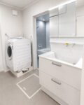 会津若松市のシンプルで使いやすい洗面スペース